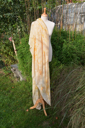 Etole voile de soie « fleurs de mon jardin »