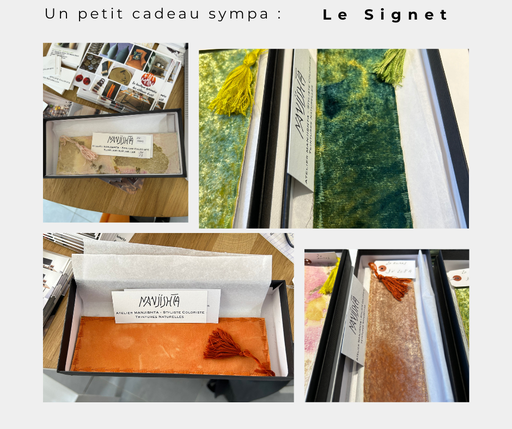 Le signet en soie et en velours